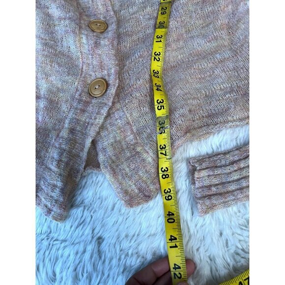 Anthropologie Sleeping on Snow Mohair Wool Cardigan Pink Long Line Size S - Picture 8 of 9